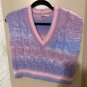 Pastel Purple and Pink Sweater Vest